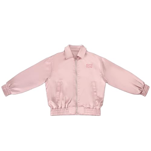 Girls coat, outdoor thin jacket, satin baseball outwear clothes children's loose tops