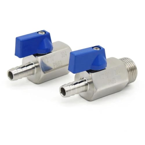 Válvula de bola de acero inoxidable de dos vías con rosca hembra de 1/4 4
