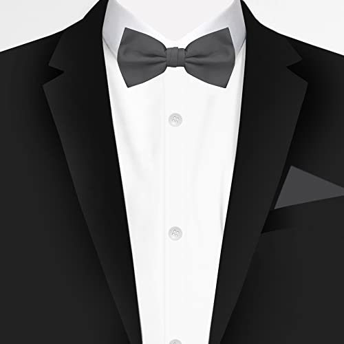 Image of Jacob Alexander Men's Pretied Banded Adjustable Solid Color Bowtie