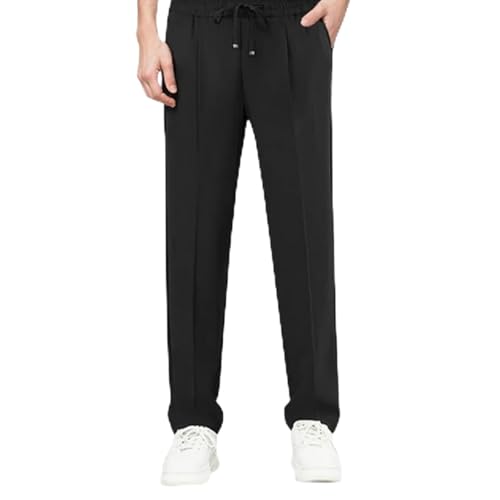 Oribloom Mens Pants, Ice Silk Mesh Panel Casual Pants, Nonmaze Airflexion - Pull on Ice Silk Comfort Everyday Pant
