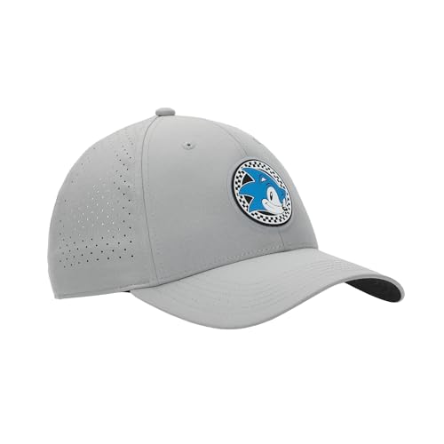 Boné Sonic The Hedgehog Sonic Head adulto cinza tradicional ajustável, Cinza, Tamanho Único