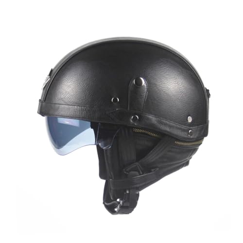 Casque vintage cuir PU Zerodeko : la liberté de rouler protégé et élégant au quotidien