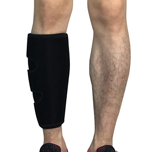 Calf Shin Support para aliviar el dolor de lesiones en la pantorrilla, tratamiento de férulas en la espinilla, esguinces, correr, deportes, recuperación - Manga de compresión ajustable para pantorr