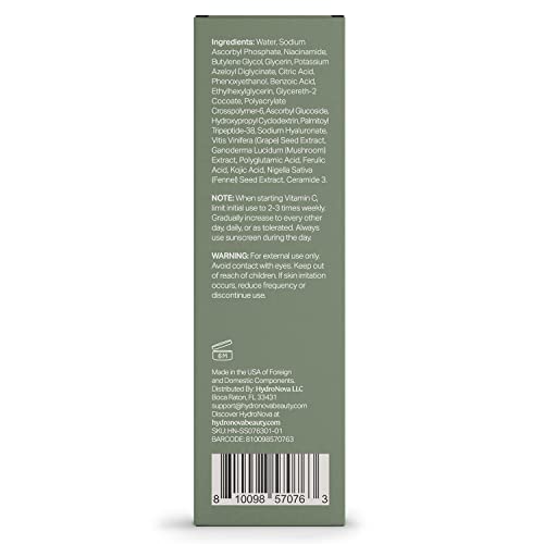 Hydronova By Dr. Vonda Total Rewind Sculpting Serum 1 Fl Oz | Line-Smoothing, Dark Spot Corrector | Vitamin C, Niacinamide, Kojic Acid, Peptides | Radiant Glow, Balanced Complexion | Am Formula #TOP7