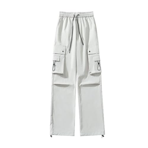 Pantalon décontracté uni à poches multiples stretch confortable WWricotta