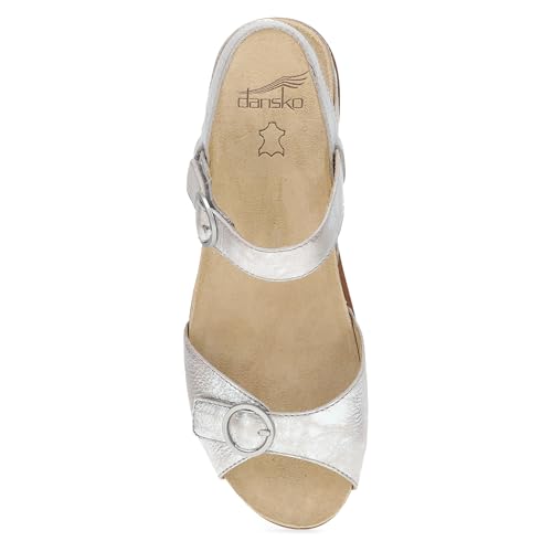 Image of Dansko Candace Wedge Sandal for Women -Comfortable Wedge with Arch Support -Fully Adjustable Straps-Versatile Casual to Dressy Footwear -Lightweight Rubber Outsole