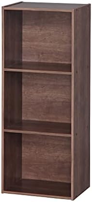 Iris Ohyama, Wooden Cabinet with Shelves / Bookcase / Side Furniture / Basic Storage Shelves, Easy Assembly, Modular, Design, Office, Living Room, Bedroom - Basic Storage Shelf - CX-2 - Brown