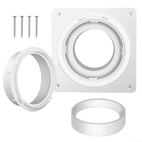 Kit de conector de placa de pared de ventilación de secadora para manguera de tubos de 4 pulgadas, mecanismo de giro de bloqueo rápido para ventilación segura de secadora e instalación de escape de
