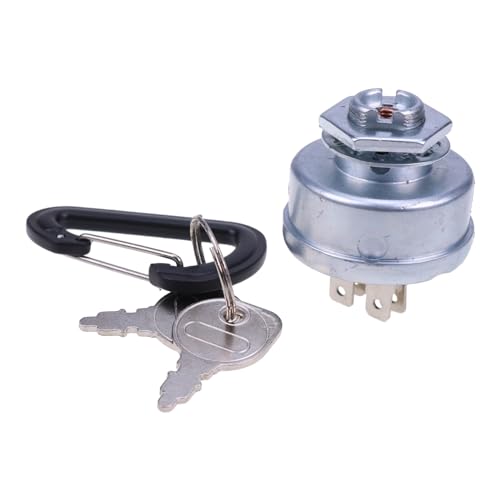 IEQFUE Ignition Switch 725-3163 925-3163 w/2 Keys and Keychain Compatible with Cub Cadet 1535 1861 1862 2160 3184 3186 3206 3235 3240