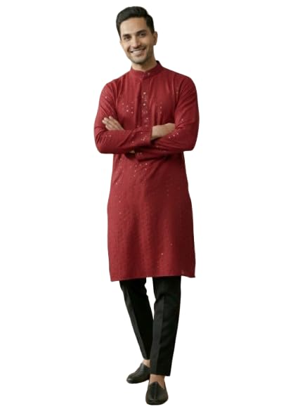Men’s Premium Chikankari Embroidered Kurta – New Lucknowi Chickenkari Cotton Ethnic Wear with Elegant Thread Work & Traditional Designer Style-picture-39