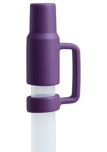 Image of Stanley Quencher Boot and Straw Cover Cap | Anti-Slip Silicone Protector for 40 oz Tumbler with Handle | Accessory Set for Stainless Steel Drinking Cup | BPA-Free | Dark Lilac