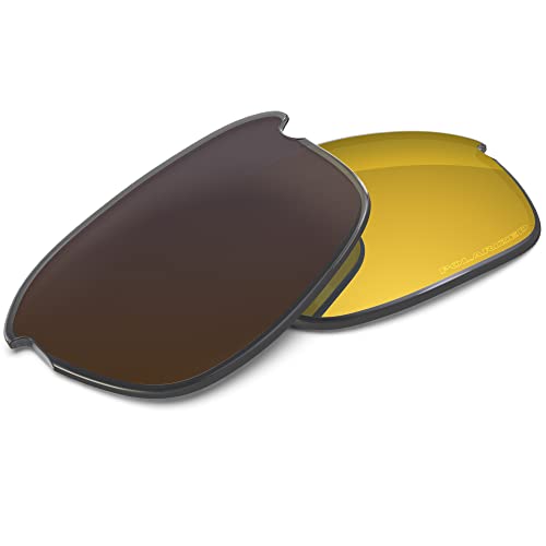Image of Performance Replacement Lenses Compatible with Oakley Bottle Rocket OO9164 Polycarbonate Polarized Etched-Golden Yellow