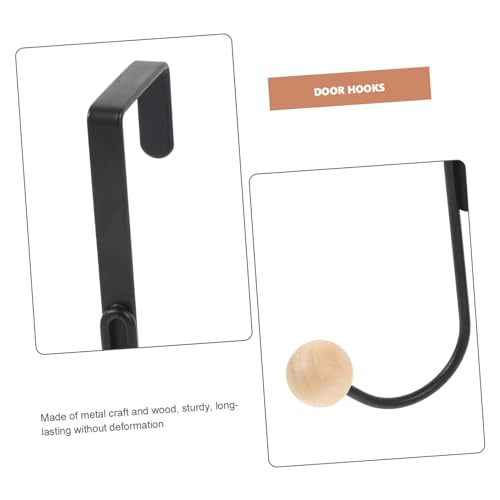 VINTORKY 2pcs Over Door Hooks and Dual-Headed Hangers for Clothes Hats and Bags Nail Installation for Bedroom and Front Door Space-Saving Design - Image 4