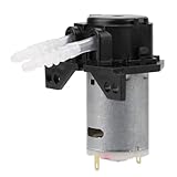 Peristaltikpumpe Mikrodosierperistaltikpumpe, Mikro-Wasserpumpe, Peristaltische Dosierpumpe, Schwarz DC12V/24V Dosierpumpe DIY Peristaltikschlauchkopf für Aquarium Lab Chemische Analyse