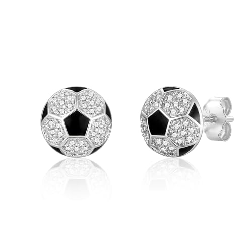 Pendientes de tuerca de plata para niñas y adolescentes