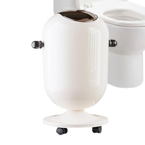 Poubelle de cuisine 15l avec couvercle et roues mobile pour maison et bureau