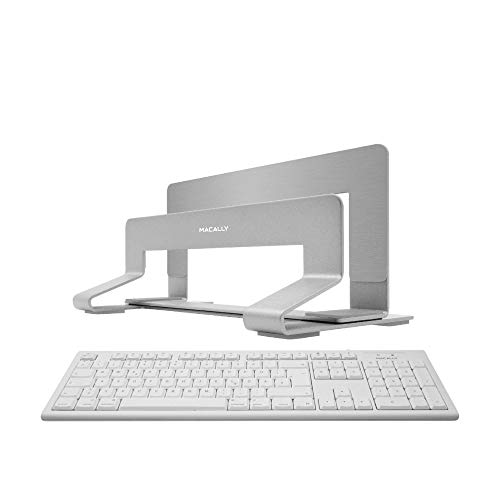 Macally Wired Mac Keyboard and an Adjustable Vertical Laptop Stand, Protect Your Laptop from Getting Damaged