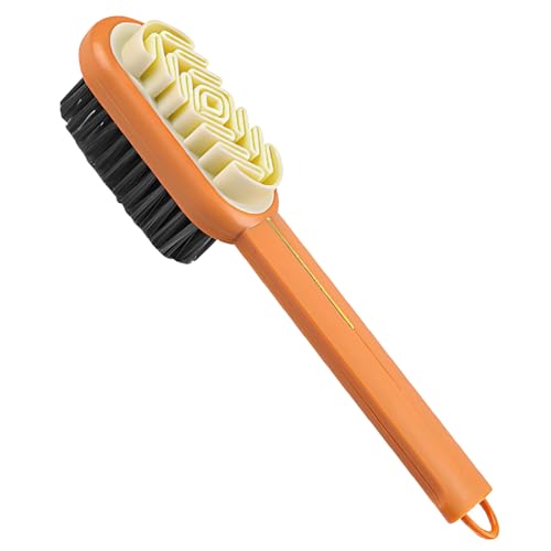 2-in-1 Orange Shoe Brush for Suede & Nubuck
