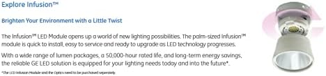 Miniatura 2 de GE 19395 - DLM1000940G2 Iluminación de riel para interiores Accesorio LED 3000K GE Infusion Module DLM1000 Series