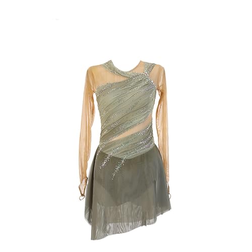 Robe de patinage artistique pour gala et vêtement de compétition fait main pour fille
