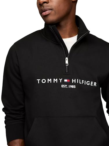 Tommy Hilfiger Men's Adaptive Quarter Zip Sweatshirt with Extended Zipper Pull3