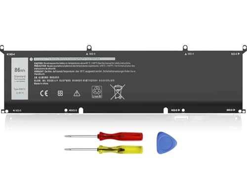 86Wh 69KF2 Battery for Dell XPS 15 9510 9500 9520 Precision 5550 5560 5570,for Dell G15 5511 5510 5515 5520 5521,G7 7500,Inspiron 7510 7610，for Alienware M15 M17 R3 R4, P87F P91F P45E P100F 11.4V