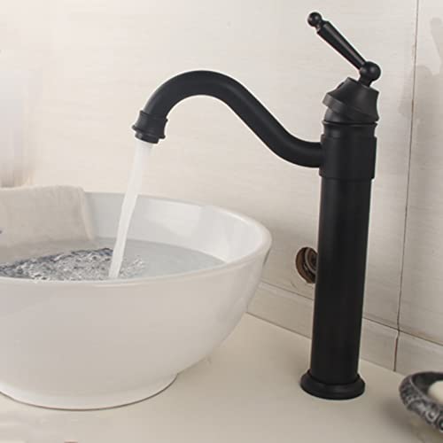 Robinet de lavabo simple antique noir mitigeur de salle de bain - 5