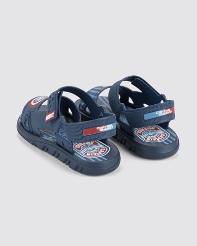 Sandália Papete Infantil Menino Marvel Web Capitão América Grendene Kids Azul (Azul, BR, Criança de