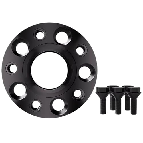 Élargisseurs de voie 5x112 66.6mm | Plaque bride entretoise de roue noire 20mm