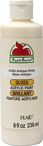 Apple Barrel, Antique White, Acrylic Craft Paint, Gloss Finish, 8 fl oz, (Pack of 1)