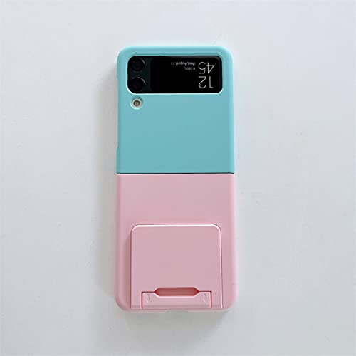 Coque Samsung Galaxy Z Flip 3 bicolore avec support intégré et finition mate douce