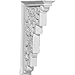 Ekena Millwork COR12X02X07GE 2 1/8-Inch W x 7 7/8-Inch D x 12 1/8-Inch H Genevieve Corbel