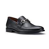 Ferro Aldo Mens Daxon II Horsebit Loafers | Classic Moc Toe Slip-On Dress Shoes | MFA197908M | in Black, Size 11