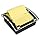 Post-it Note Dispenser, Sticky Note Holder, Black Base, Clear Top, Includes 50 Sheets of 3 in x 3 in Canary Yellow Pop-Up Notes, Classroom or Office Supplies