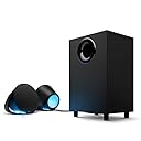 Logitech G560 PC Sistema di Speakers per Gaming, con DTS: X 7.1 Suono Ultra Surround, LIGHTSYNC RGB, Due Altoparlanti e Subwoofer, Esperienza di Gioco Immersiva, Nero