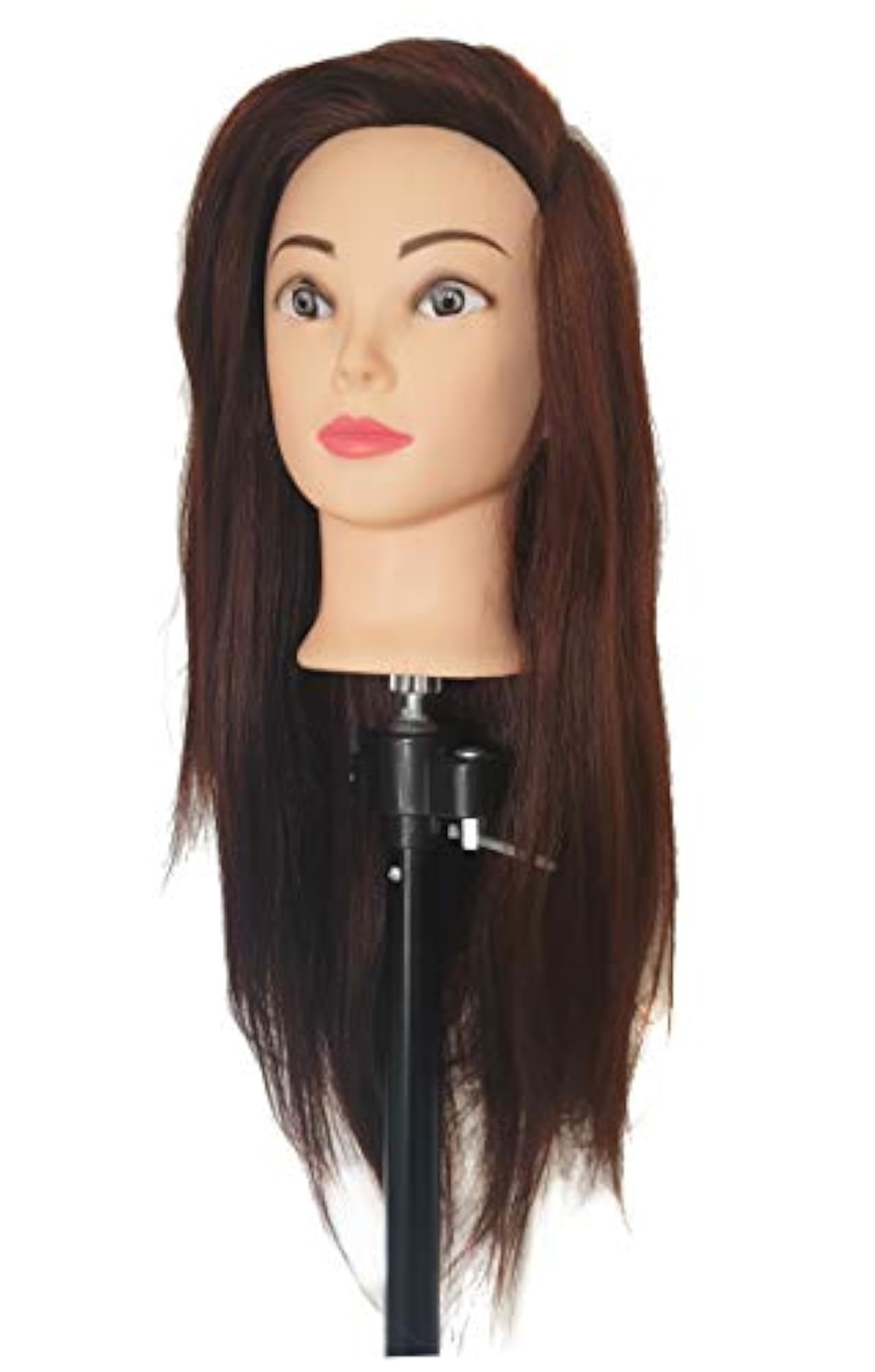 Training Head 22-24'' 100% Human Hair Mannequin Head