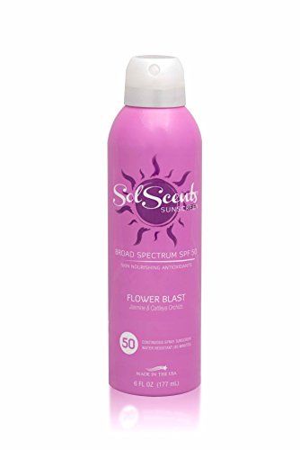 SolScents Continuous Spray Sunscreen, Flower Blast, 6 Fluid Ounce by Solscents
