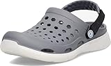 Joybees Modern Clog - Women's and Men's Comfortable Supportive Slip-on Shoe with Adjustable Strap - Charcoal/Light Grey - Women's Size 9, Men's Size 7