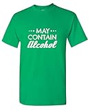 May Contain Alcohol St Patricks Day Shirt for Men Funny T Shirt L Irish3
