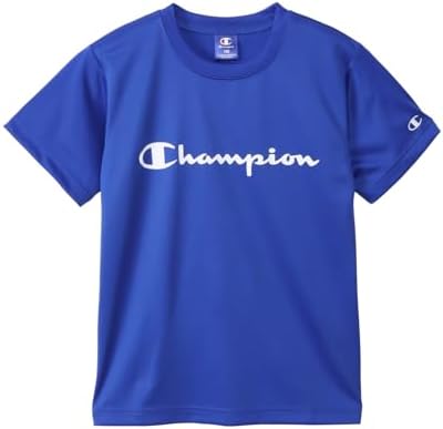 Kids' Short-Sleeve T-Shirt, Crew Neck, Quick-Drying, Script Logo, Basic Sport, Polyester Mesh, Rubber Print