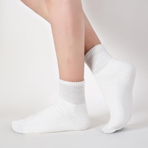Image of WANDER Womens Ankle Socks Full Cushioned Cotton Socks 6 Pairs Anti-blister Quarter Athletic Socks 7-10 /10-13