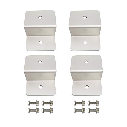 Solar Panel Mounting Z Bracket Mounts Kits with Nuts and Bolts for RV Boat Off Grid Roof Installation 4 Units