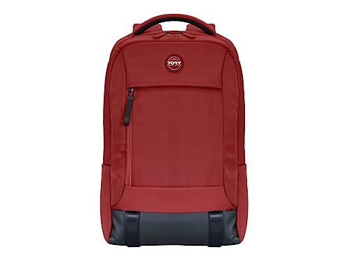 Port Designs Sac à Dos pc pour Ordinateur Portable Moderne & Confortable Base résitante à l'eau Torino II 15.6/16 Pouces Rouge