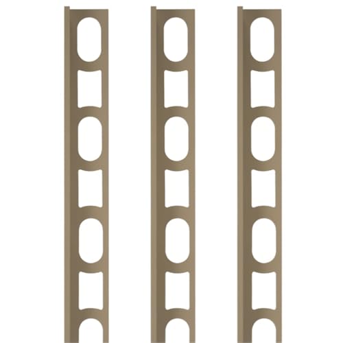 PROFILPAS Profilo in Alluminio Verniciato a L, 270 cm x 10 mm x 2,8 mm, Colore Seta 134, per Rivestimenti Interni ed Esterni, Finitura Mapei Color (3)