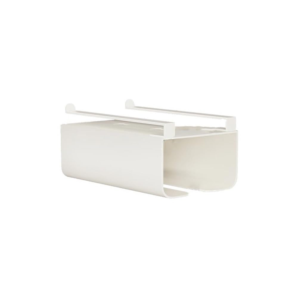 Zthyshoz White Paper Towel Holder Tissue Storage Box Wall Mounted Kitchen Paper Towel Holder For Bathroom,Washroom-Black And