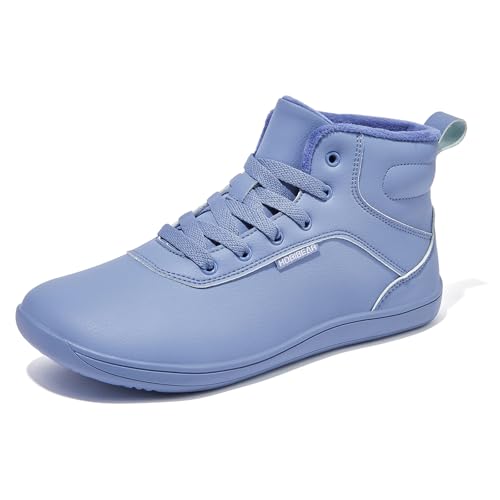 Image of HOBIBEAR Womens Winter Barefoot Shoes Men Wide Toe Box Warm Faux Fur Lined Ankle Sneakers