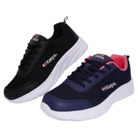 Kaepa(ケイパ) Women's Sneakers School Uniform Shoe, Navy × Salmon Pink, 22.5 cm Cover