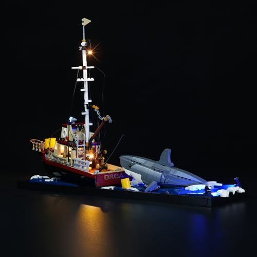 Rorliny LED Lighting Kit Compatible with Lego Jaws 21350 - Creative Light for Lego 21350 Set - Classic Version Light