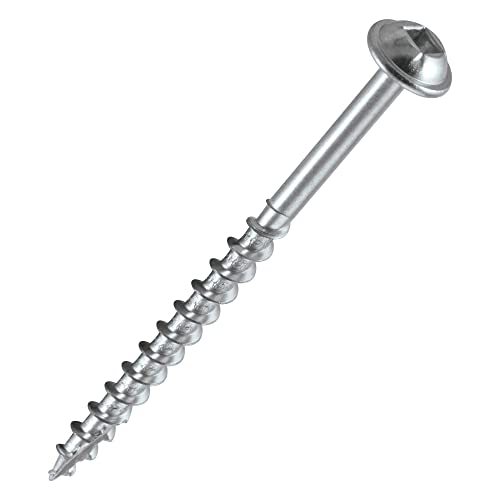 Trend Pocket Hole Screws for Softwoods 63mm Long Pack of 200 Coarse Self-Cutting Threaded Square Drive Screws PH/8X63/200C Silver