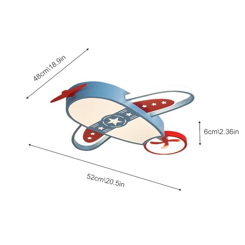 Jadssox Children's Room Chandelier Airplane LED Ceiling Light Fixture Dimmable Flush Mount Lighting Cartoon Aircraft Close to Ceiling Lamp for Kids Bedroom Girls Boys Room Nursery